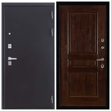 Входная дверь Колизей Плюс антик тёмное серебро панель Виктория античный орех