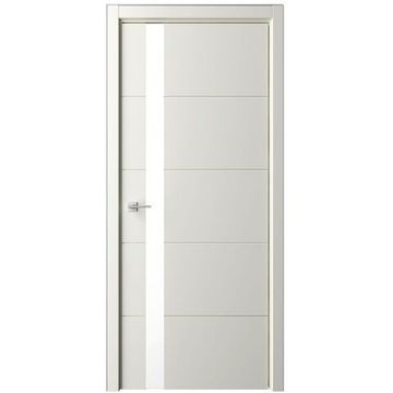 Межкомнатная дверь эмаль Albero Геометрия 7 латте остеклённая