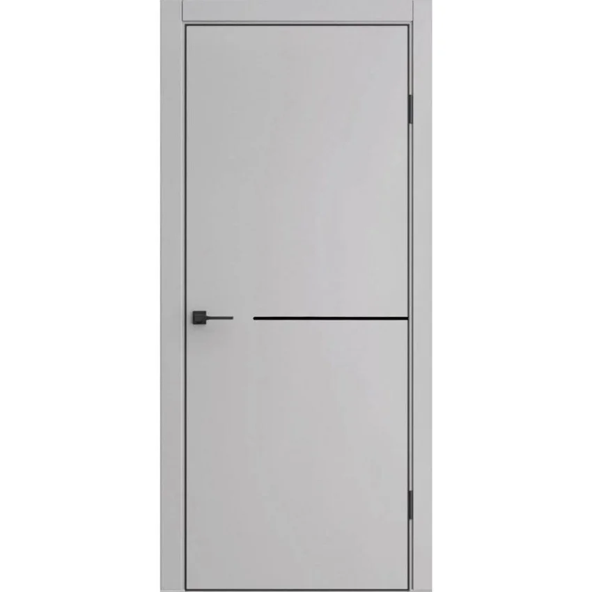 Межкомнатная дверь экошпон ДП-50.1 silver gray глухая