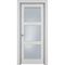 Фото межкомнатной двери эмаль Ofram Паспарту 33 белая остеклённая