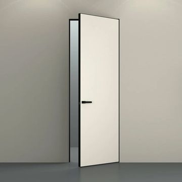 Скрытая дверь под окраску ДВЕРЦОВ INVISIBLE чёрная AL кромка открывание на себя