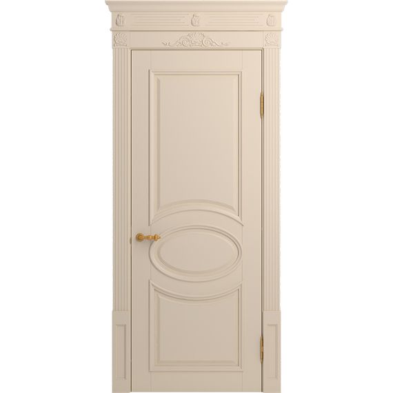 Межкомнатная дверь массив бука Viporte Лацио ваниль глухая