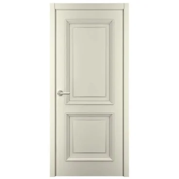 Межкомнатная дверь эмаль Багет 2 латте глухая