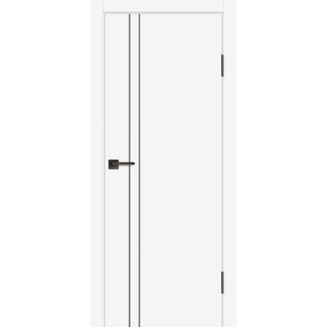 Межкомнатная дверь ПЭТ P-20 белая глухая кромка ABS в цвет полотна молдинг