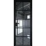 Межкомнатная алюминиевая дверь 4AG чёрная матовая RAL 9005 остеклённая