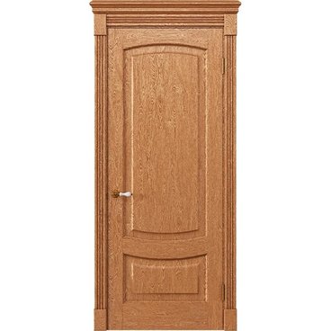 Межкомнатная дверь массив дуба Alvero Алина орех золотой глухая