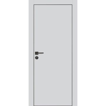 Межкомнатная дверь экошпон Uberture Tamburat 4101 манхеттен кромка чёрная матовая глухая