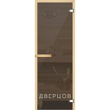 Дверь для сауны серая тонированная ручка магнит