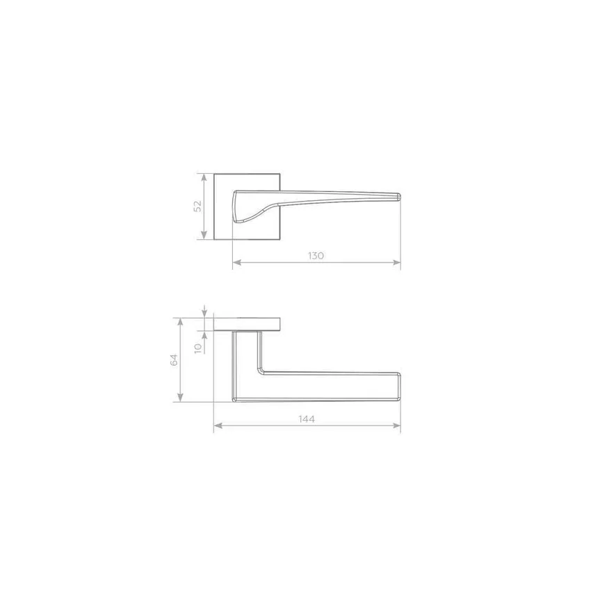 Дверная ручка с антибактериальным покрытием Salvo платиново-серая