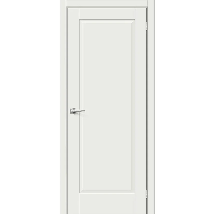 Фото межкомнатной двери эмалит Прима-10 white matt глухая
