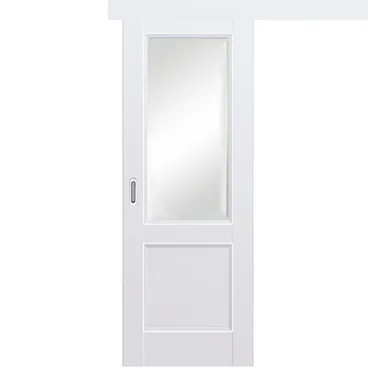 Раздвижная одностворчатая дверь Кобальт 33 аляска остеклённая