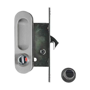 Ручка Archie для двери купе с фиксатором белый никель