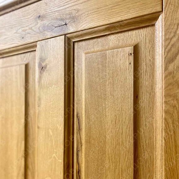 Фото межкомнатной двери массив дуба с сучком Дверцов Авиано глухая тон 17 в деталях №7