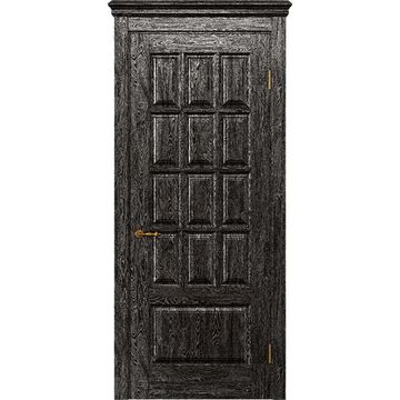 Межкомнатная дверь массив дуба Alvero Анна седая ночь глухая