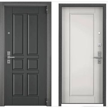 Входная дверь Ultimatum Next NC-4 тёмный пепел UC-4 милк матовый