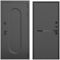 Входная дверь Мэмфис чёрный силк панель горизонт антрацит