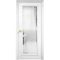 Межкомнатная дверь эмаль Дверцов Брессо 1 цвет сигнальный белый RAL 9003 остеклённая