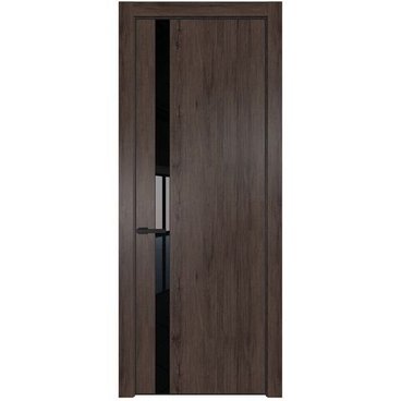 Межкомнатная дверь 18NA дуб тобакко остеклённая