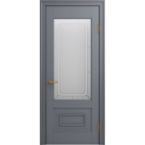 Межкомнатная дверь массив бука Viporte Неаполь тауп остеклённая