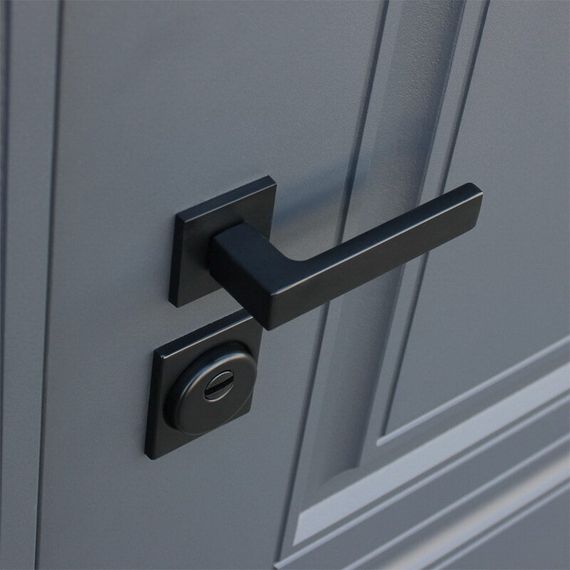 Входная дверь Гермес Неоклассика серая с зеркалом