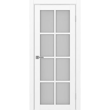 Межкомнатная дверь экошпон Турин 541.2222 белый снежный остеклённая