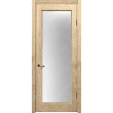 Межкомнатная дверь массив дуба без сучка Дверцов Кастро остеклённая