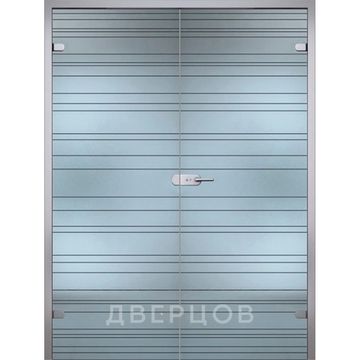 Грация двухстворчатая распашная стекло беcцветное матовое