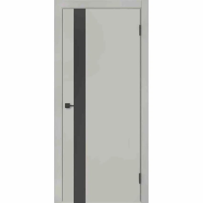 Межкомнатная дверь экошпон ДП-46 gray silk остеклённая