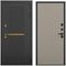 Входная дверь Артдеко чёрный силк панель гладкая варм грей