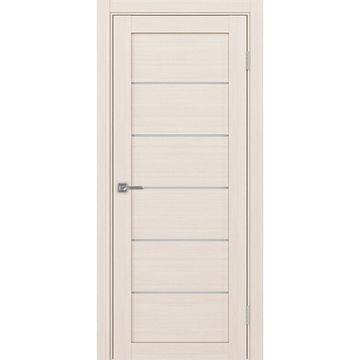 Межкомнатная дверь экошпон Турин 506.12 ясень перламутровый остеклённая