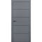 Межкомнатная дверь ПЭТ Silk-4 графит кромка ABS чёрная молдинг