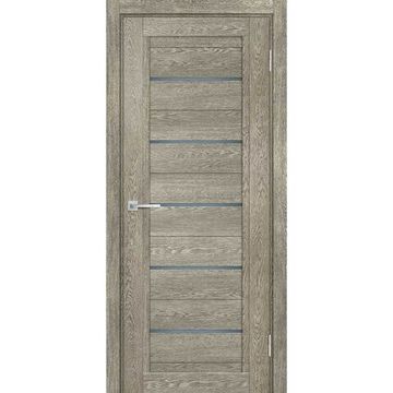 Межкомнатная дверь экошпон Мариам Техно-809 гриджио стекло Lacobel серый