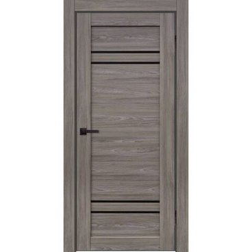 Межкомнатная дверь экошпон Сигма 28.4 орех грей остеклённая