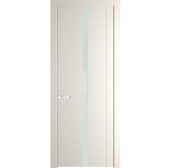 Межкомнатная дверь 1.8P перламутр белый остеклённая