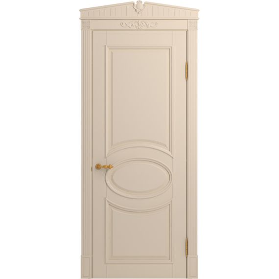 Межкомнатная дверь массив бука Viporte Лацио ваниль глухая