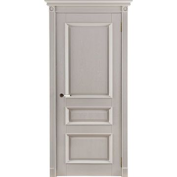 Межкомнатная дверь массив дуба Афродита эмаль слоновая кость глухая