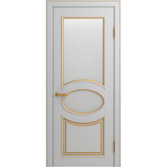 Межкомнатная дверь массив бука Viporte Лацио аворио патина золото остеклённая
