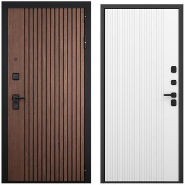 Входная дверь Шторм американский орех чёрный кварц панель шторм