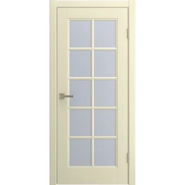 Межкомнатная дверь Аура жемчуг эмаль со стеклом