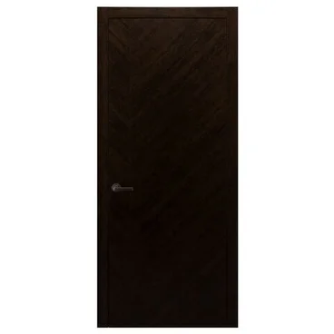 Межкомнатная дверь массив дуба Alvero Флэт-IХ орех чëрный глухая