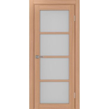 Межкомнатная дверь экошпон Турин 540.2222 ясень тёмный остеклённая