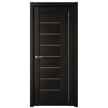 Межкомнатная дверь Марсель эко-шпон тёмный кипарис со стеклом