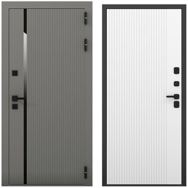 Входная дверь Пиано S антрацит силк панель шторм