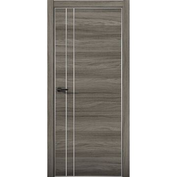 Межкомнатная дверь Плутоний 4 дуб миндаль глухая