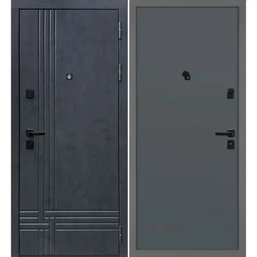 Входная дверь Осло бетон антрацит панель гладкая