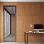 Межкомнатная алюминиевая дверь Loft-S 9 зеркало серое с защитной плёнкой