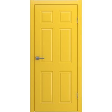 Межкомнатная дверь Дуэт желтая эмаль RAL 1018 глухая