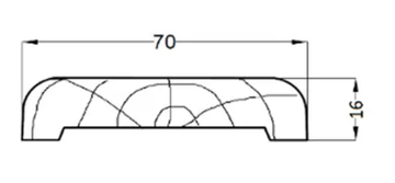 Наличник дверной прямой стандартный шпон дуба ОКА слонова кость/ 2450 мм