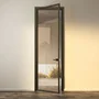 Межкомнатная алюминиевая дверь Loft-S 1 стекло прозрачное бронзовое