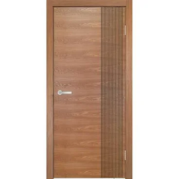 Межкомнатная дверь шпон Гладкая фрезеровка дуб натуральный глухая